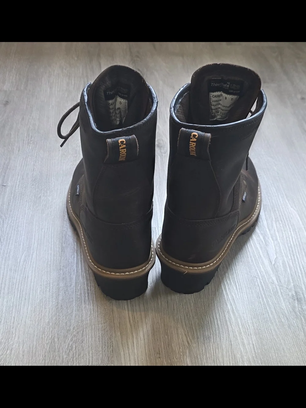 Carolina Men's Brown Steel Toe Waterproof Work Boots Excellent Condition 9D
